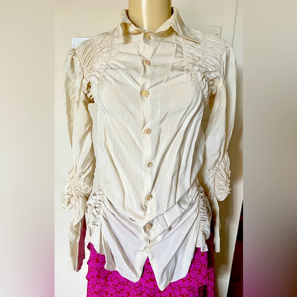 Jean Paul Gaultier Vintage Femme Rusched Blouse size 12 / 42